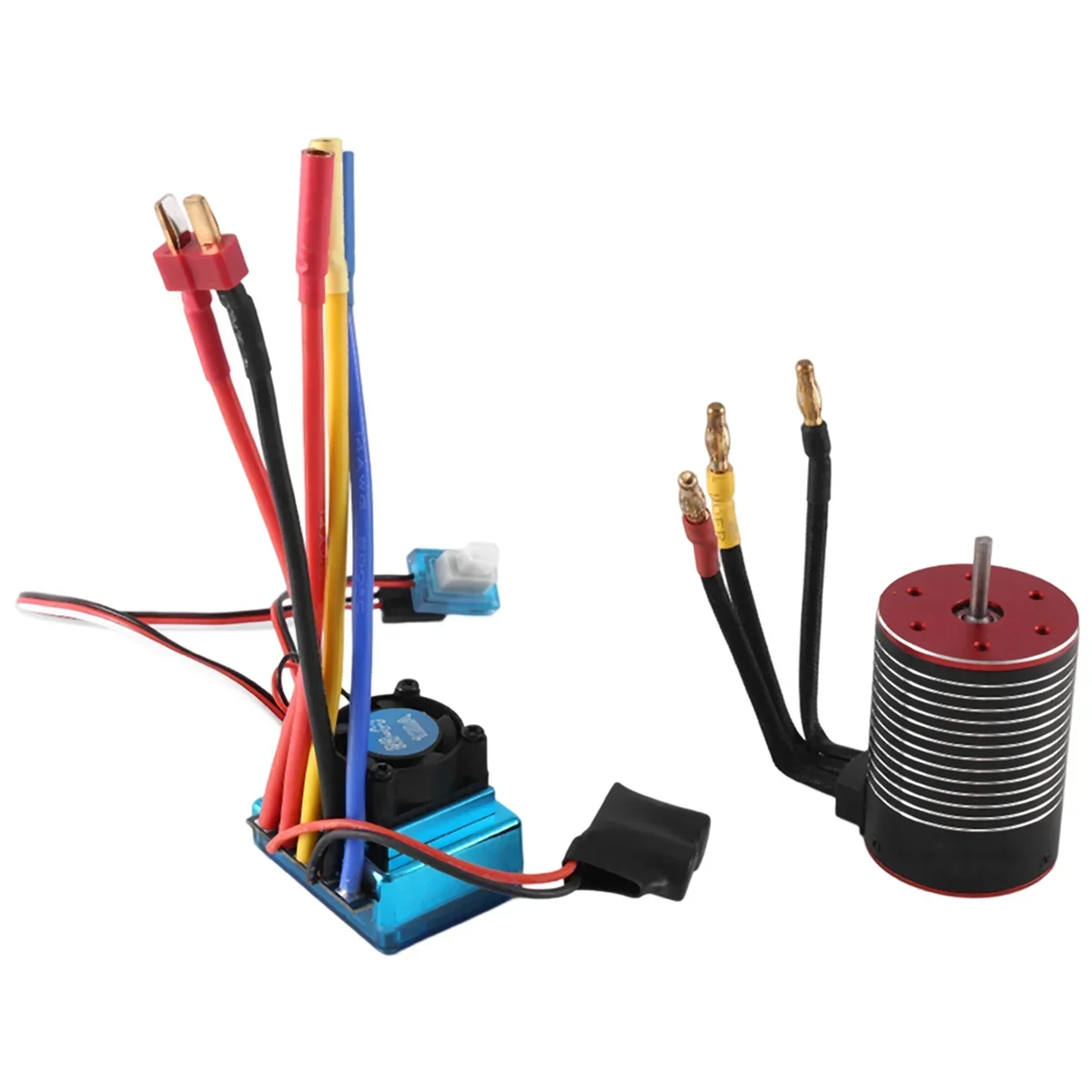 

%a for 3650 Brushless Motor 4500KV and 120A ESC for 1/8 1/10 RC Car Drift Racing Off-Road
