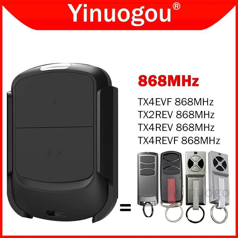 For TX4EVF TX2REV TX4REV TX4REVF Garage Door Remote Control Duplicator 868MHz Clone Gate Remote Control