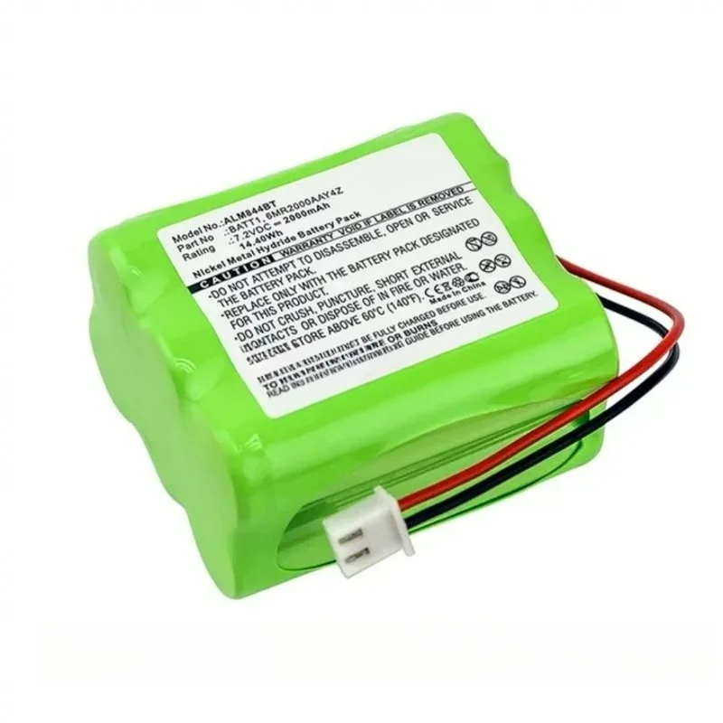 7.2V 2000mAh Ni-MH for 2Gig Go Home Security Alarm Control Panel Replacement Rechargeable Battery