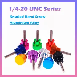 1Pcs 1/4-20 UNC Knurled Thumb Screws Aluminum Alloy + Stainless Stee Colourful Hand Grip Knob Bolts For Camera Tripod