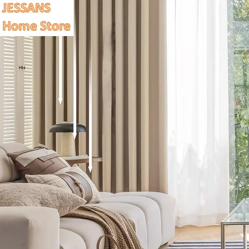 

New Cotton Linen Thickened Blackout Living Room Curtain Sunscreen Heat Insulation Bedroom Curtains Light Luxury Warm Drapes