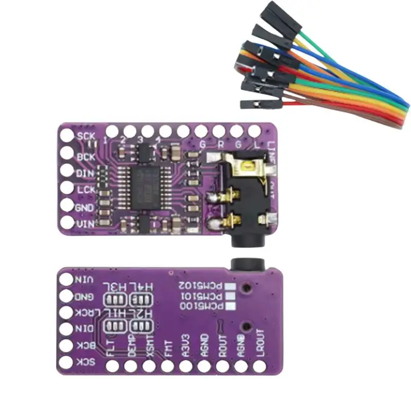 GY-PCM5102 Digital Audio Module,PCM5102A I2S Decoder Board Compatible with Raspberry Pi,Supports PHAT Format I2S Audio Playback view 6