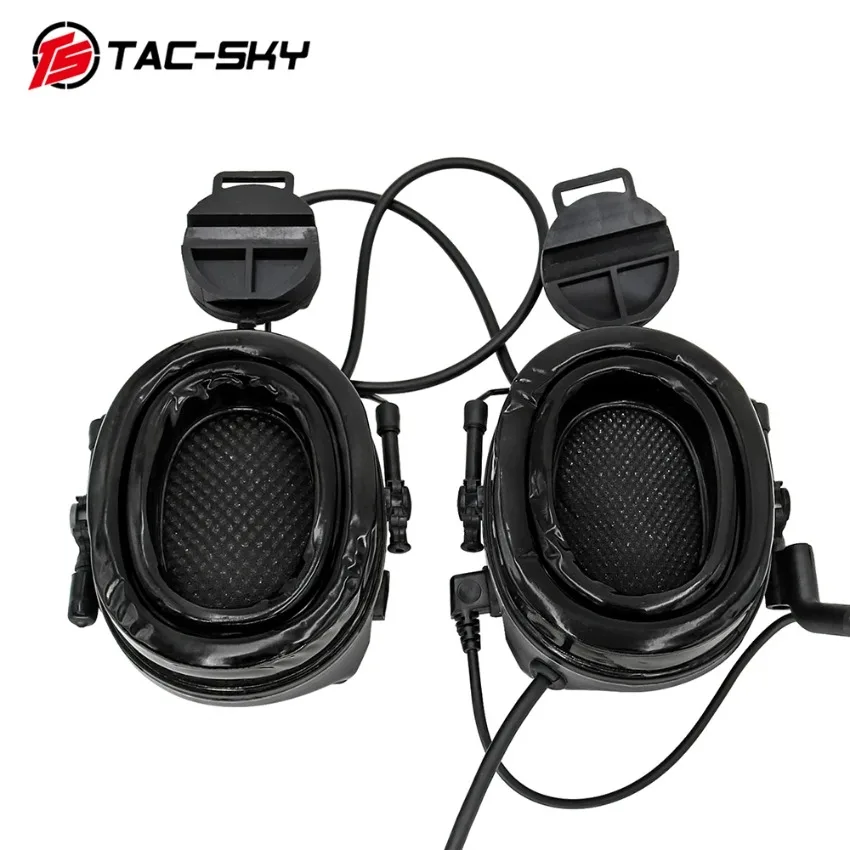 TS TAC SKY Tactical TACSKYC3 Helmet Mounted Edition Headset and for Walkie Talkie U94 6 Pin PTT PRC PTT