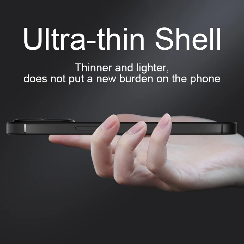Luxury Ultra Thin Matte Case For iPhone 15 14 13 Pro 12 Mini XS Max X XR SE 2020 2022 7 8 Plus Solid Black Silicone Soft Cover
