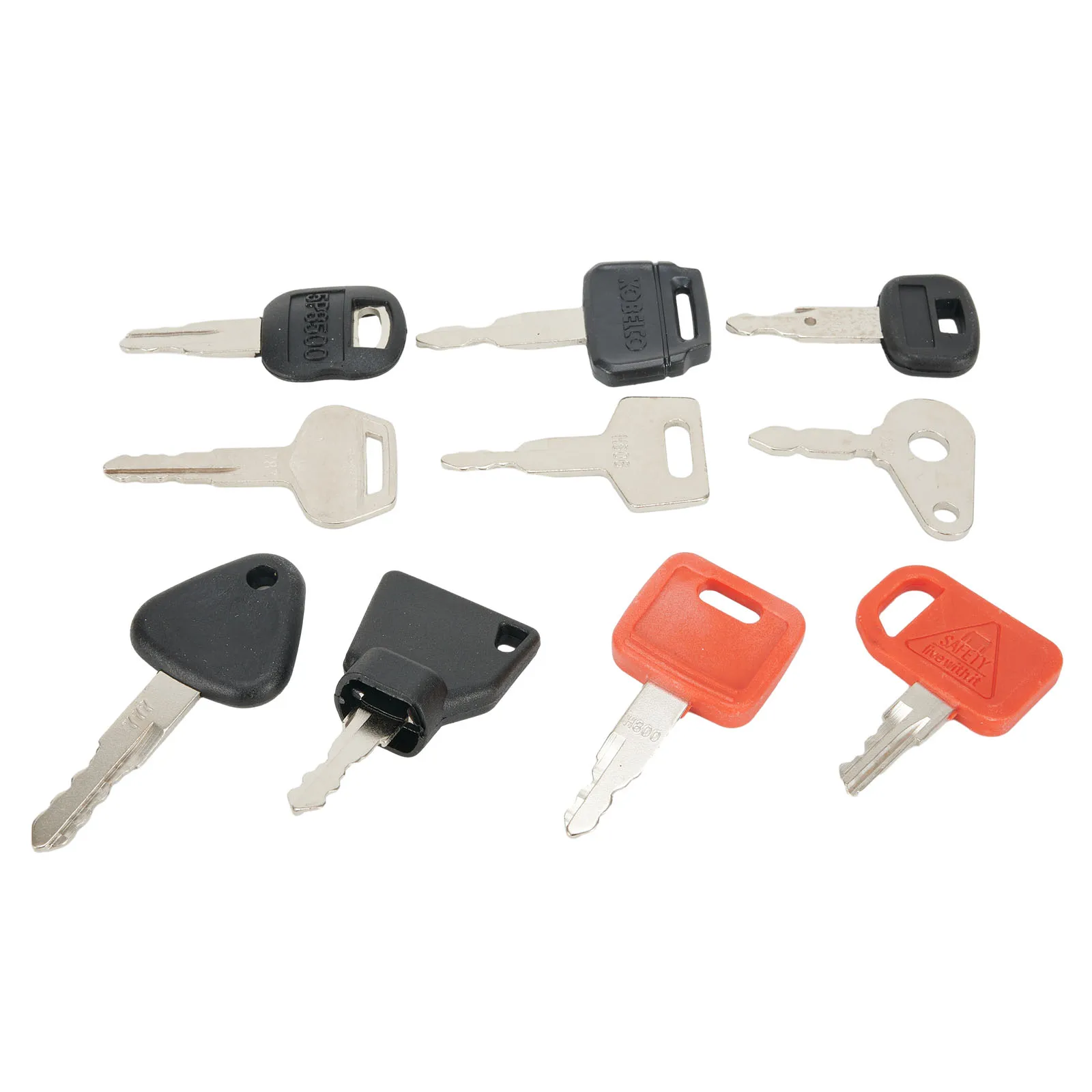 10 KEY SET Master Key Ignition Set For Agricultural + Heavy Plant Machinery  For Most Excavators Tractors Heavy Machinery