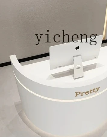 

XL2 checkout page Paint light luxury store Small front desk shopping guide consultation Welcome desk Half arc bar