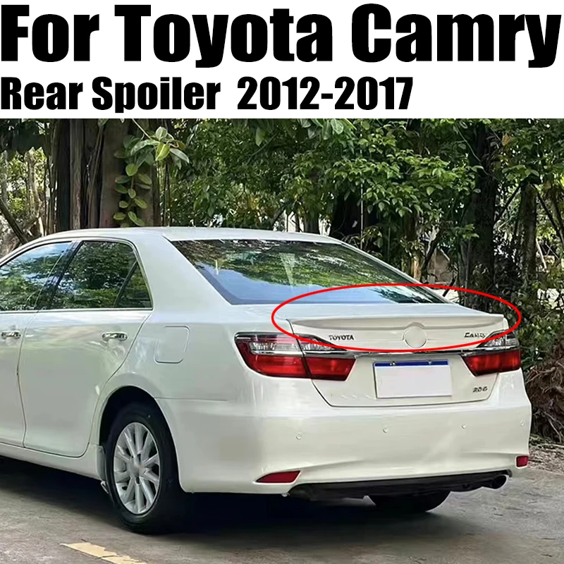 

For Toyota Camry Spoiler 2012-2017 High Quality ABS Material Automotive Rear Wing Primer Color Rear Spoiler for Camry Top Wing