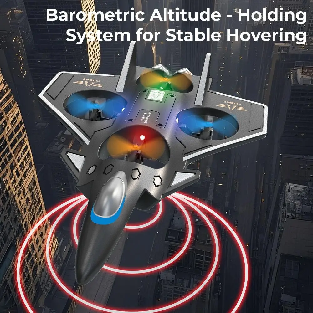 

EPP Foam Remote Control Foam Fighter RC Drones Rechargeable Glider Flying Helicopter Toy 2.4G Stunt with Light