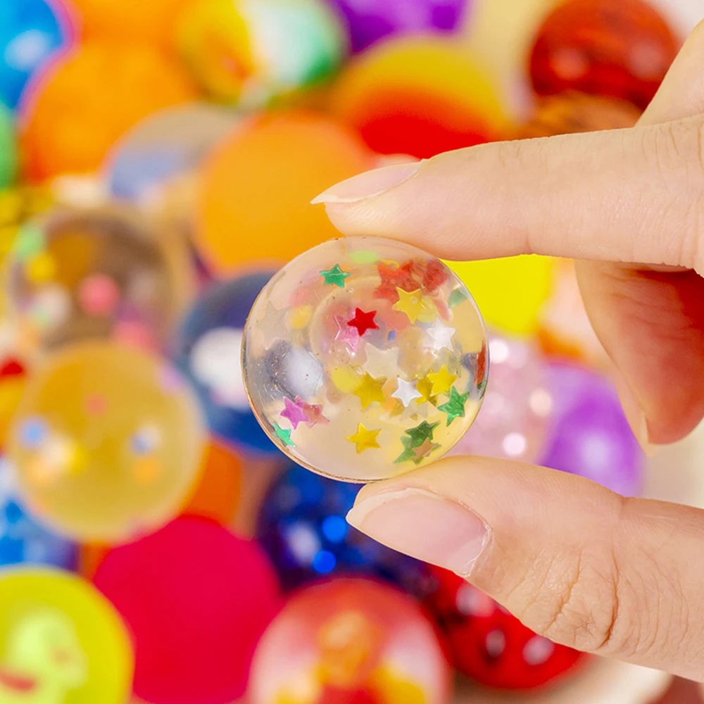 12 Pcs 32mm Fun Soft Bouncy Balls Decompression Toy Boys And Girls Party Favor Giveaway Gifts Piñata Fillers Toy Carnival Prizes
