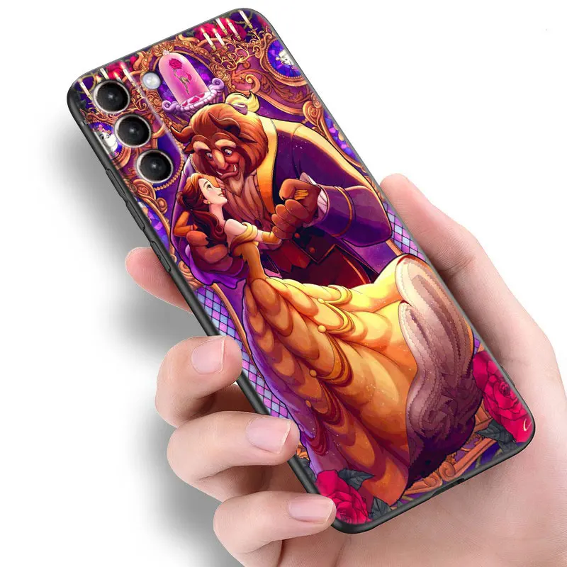 Beauty and Beast Black Phone Case For Samsung Galaxy S23 Ultra S22 S21 Plus S20 FE A13 A14 A23 A24 A25 A33 A34 A52S A53 A54 5G