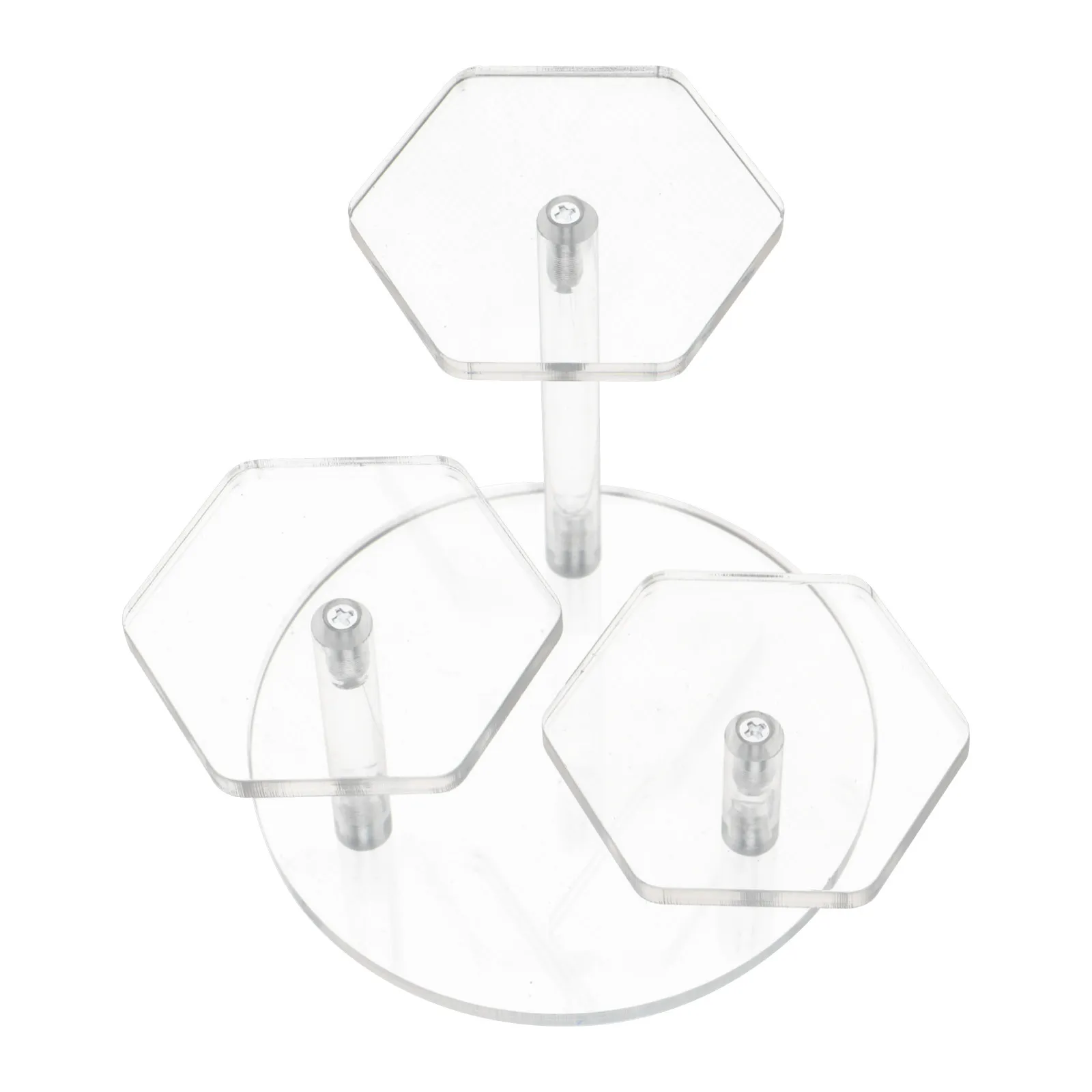 

1Pcs Premium Acrylic Stepped Display Rack 3 Tier Clear Riser Stand for Jewelry Collection Desktop Organization Wall Space Saving