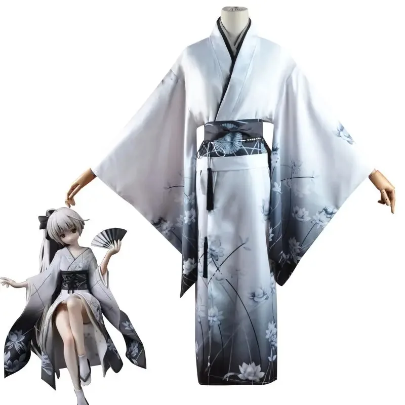 

Anime Yosuga No Sora Cosplay Costume Kasugano Sora Kimono and Headwear Accessories Halloween Japanese Yukata Female Full Outfits