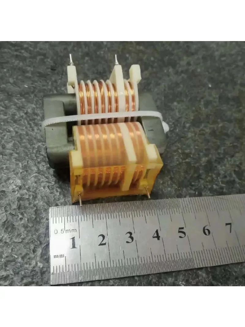 60W High Power Resin Potting Transformer 44 Ratio High-Voltage Boost Coil 6+2 Slots 4-Pin Foldable for Electronics Repair