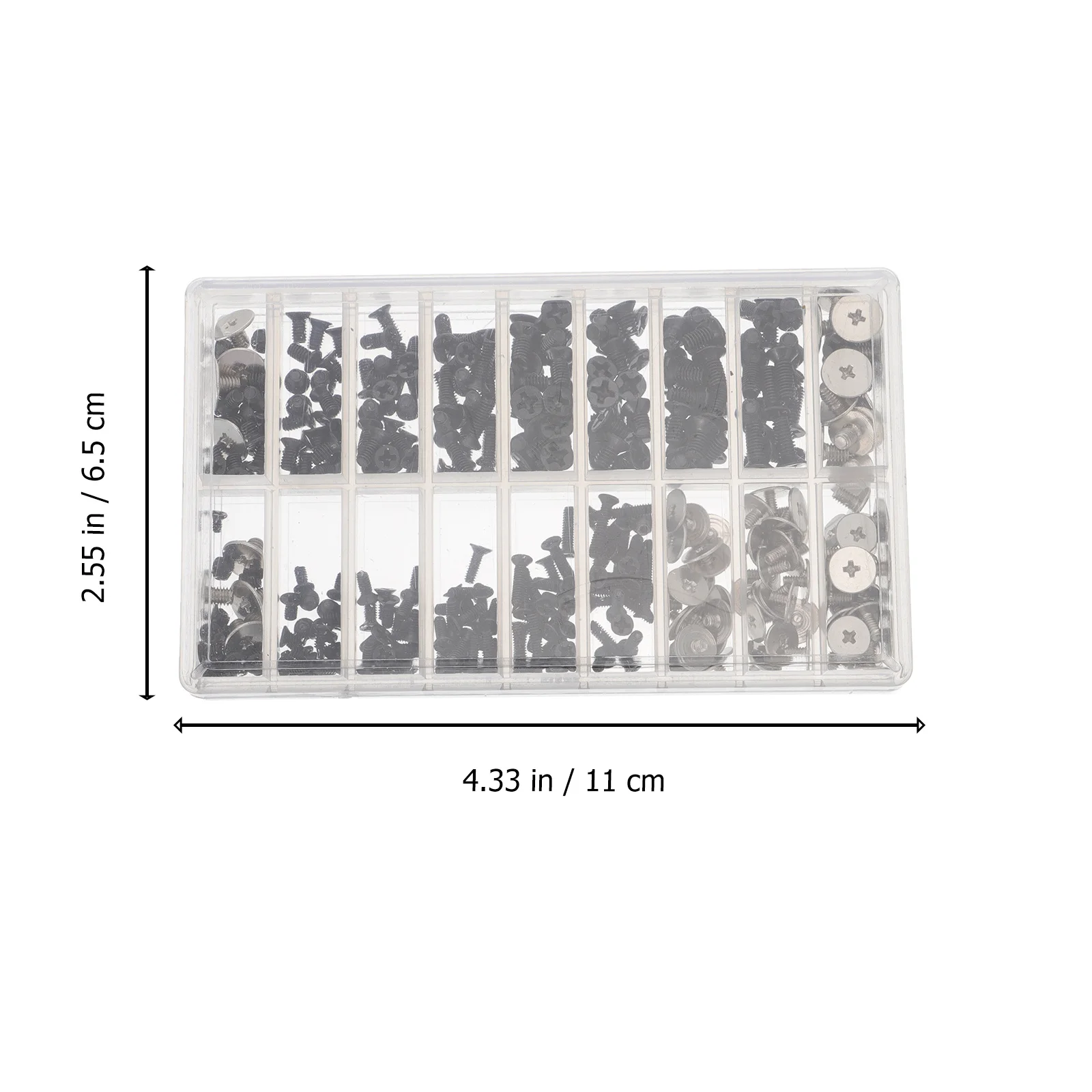 

360Pcs Durable Stainless Steel Computer Screws Rust-Proof Compact Size Easy to Install Black Countersunk Head Screws