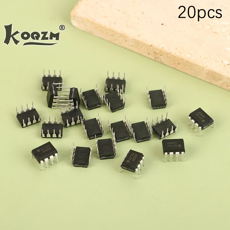 20pcs NE555 NE555P Integrated IC Direct Plug DIP-8P Base Circuit Chip Electronic Components