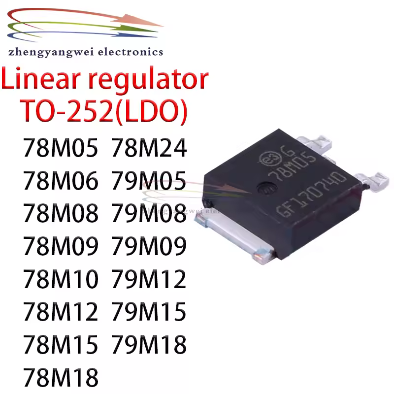 10pcs 78M05 78M06 78M08 78M09 78M10 78M12 78M15 78M18 78M24 79M05 79M08 79M09 79M12 79M15 79M18 TO-252 regulador de tensão