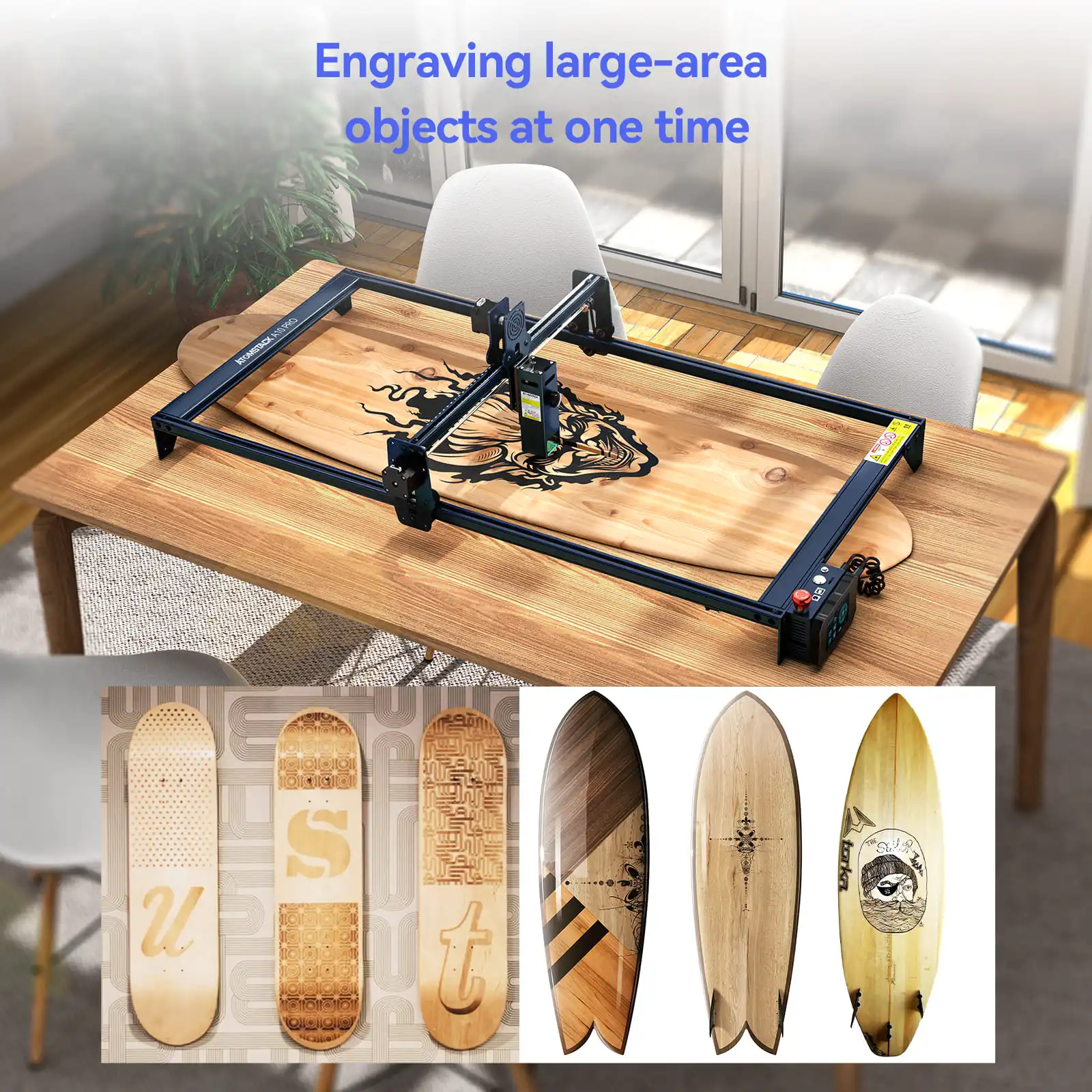 Picture 7: ATOMSTACK A10 Pro Laser Engraver Machine Engravie Area Extension Shaft Expansion Kit No additional processing need, directly use