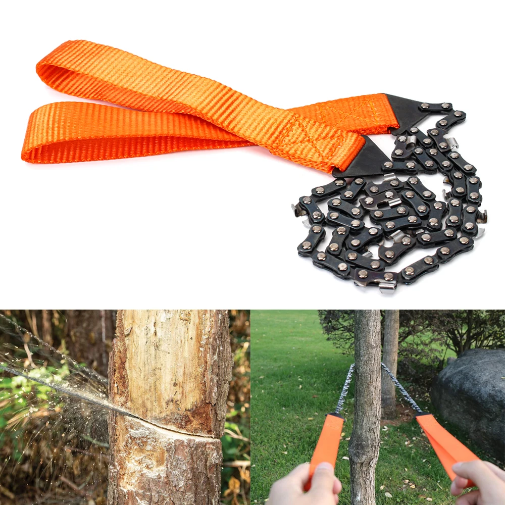 Garden Logging Hand Zipper Saw Outdoor Tools Survival Chain Saw 11 Sawtooth Emergency Camping Hiking Tool Portable