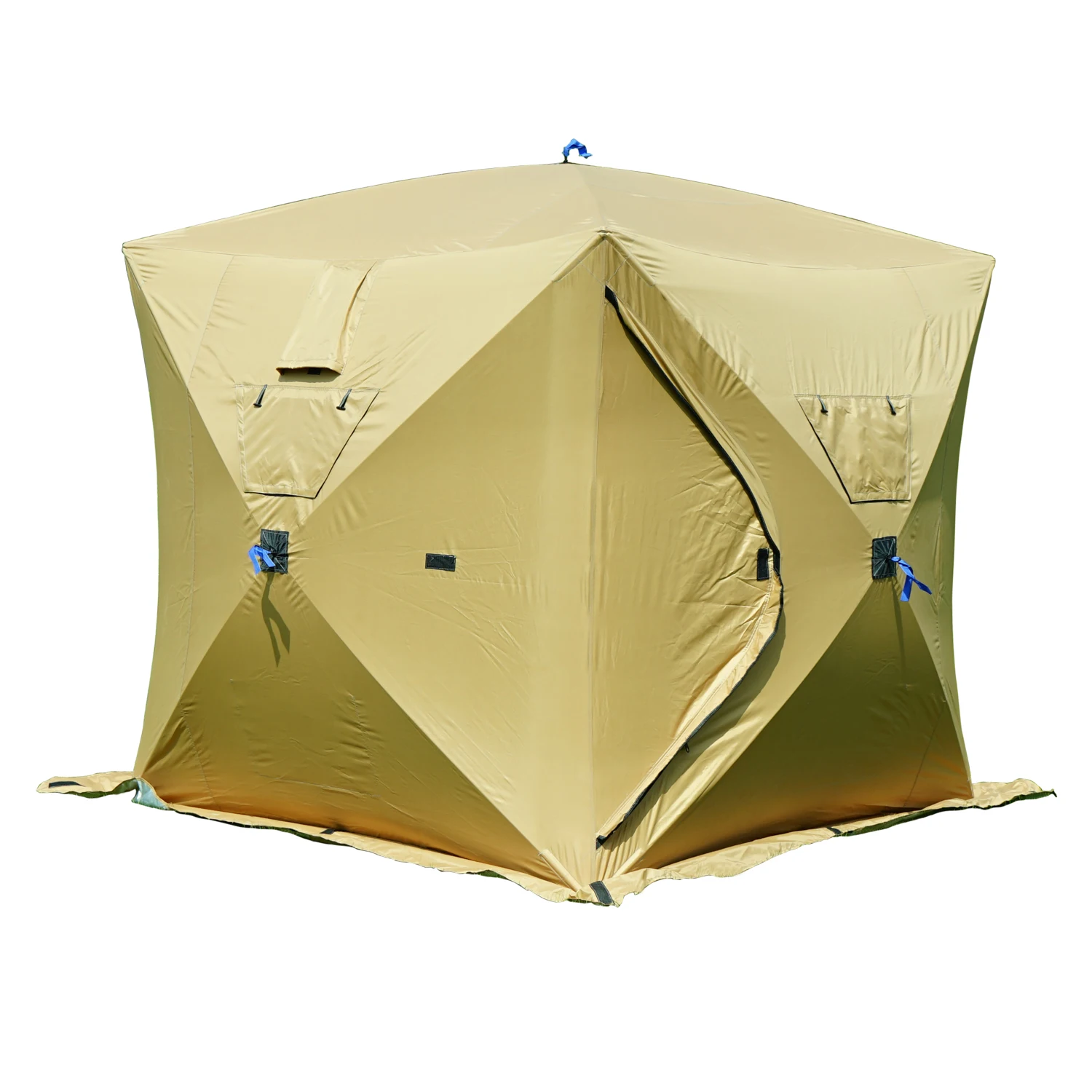 Outdoor Camping Tent With Attached Bottom Winter Ice Fishing Family Automatic Instant Tent