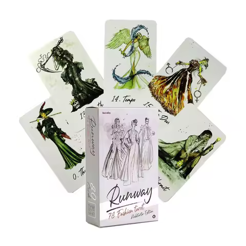 Hot Selling Runway Tarot Oracle Leisure Entertainment Card Family Gathering Divination Deck Tarot Board Playing Card Game