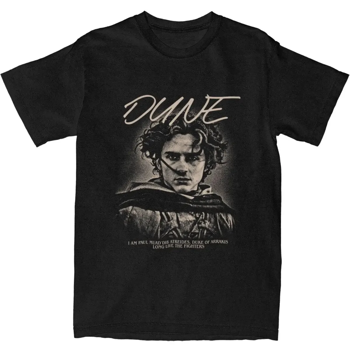 Accessories Timothee Chalamet Cotton T-shirt Clothes Vintage Tee Shirt Adult Men  Dune Part 2 Paul Atreides Shirt