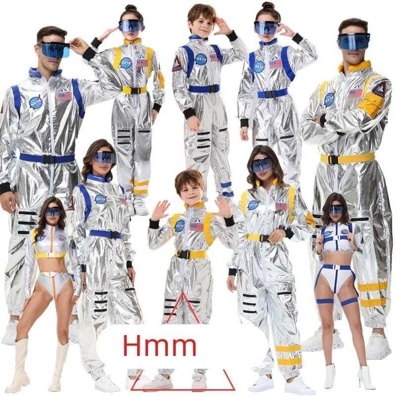 

Adult Robot Astronaut Space Suit Halloween Costume Parent Child Matching Outfit Roaming Earth Space Role Play Clothing
