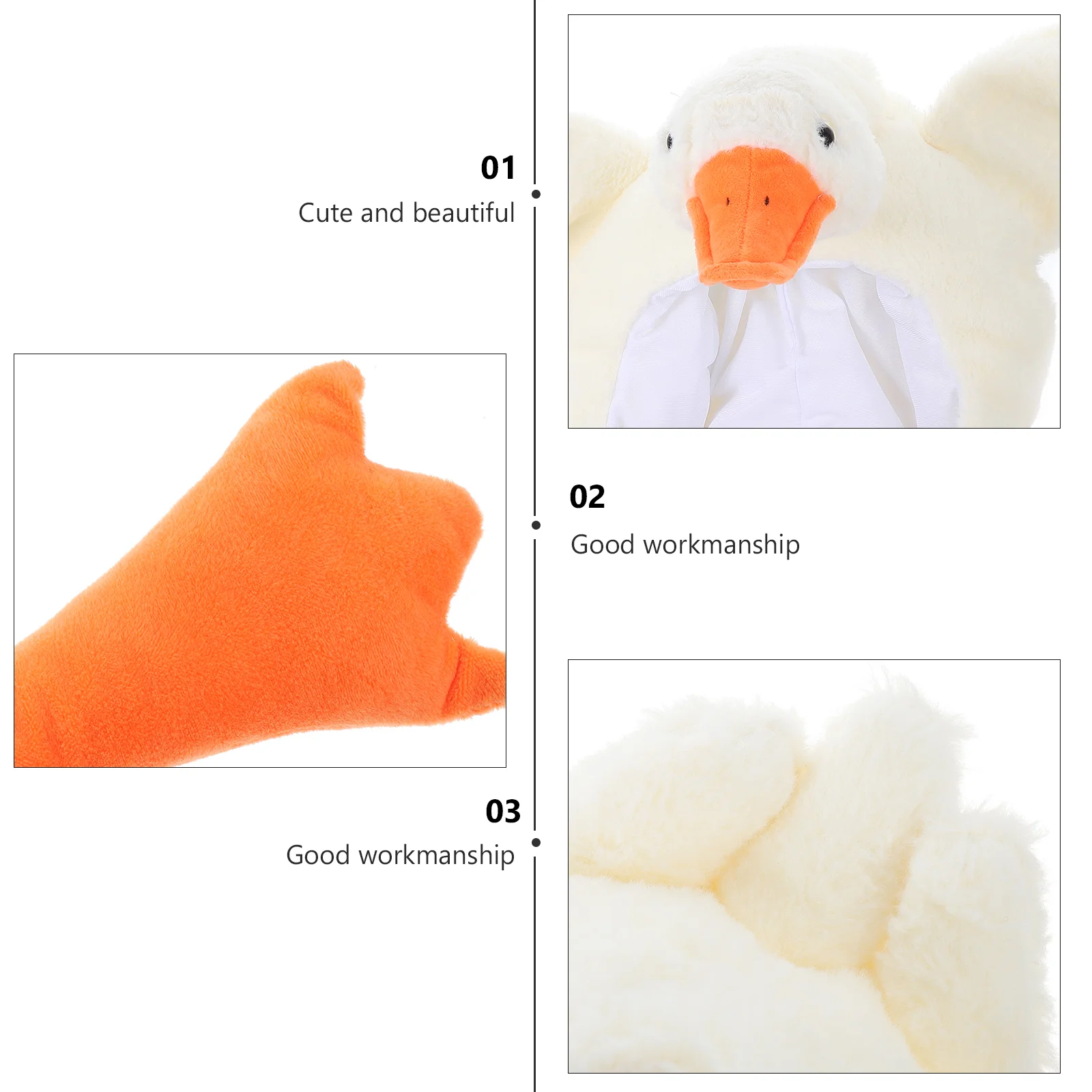 White Goose Headgear Festive Headgear Hat Plush Hat Creative Party Photo Prop Headdress Decor Lovely Party Hat Accessories