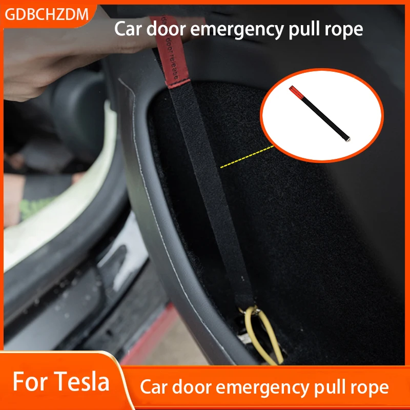 For Tesla ModelY/3 Rear Door Mechanical Switch Car Door Emergency Puller Button Safety Pull Rope for Tesla ModelY/3 Accessories