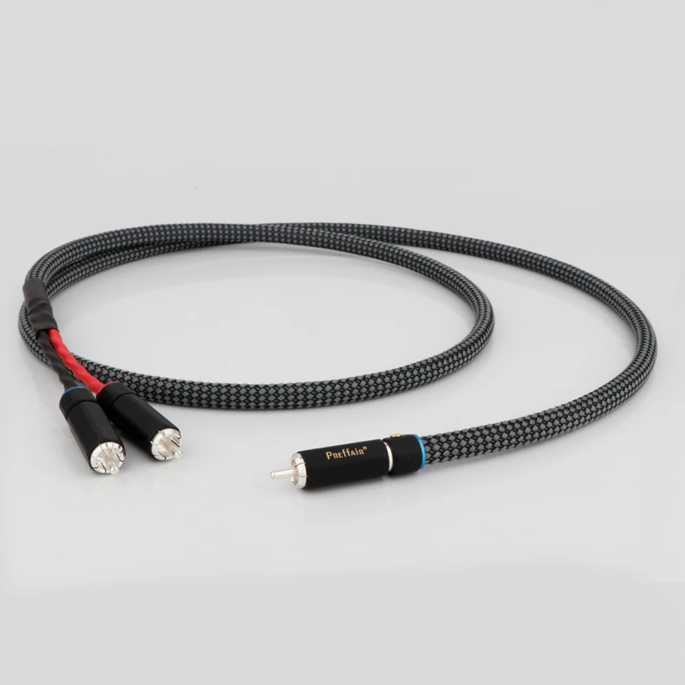 RCA male to dual RCA male Y Splitter Aux Cable For TV PC Amplifiers DVD Speaker Wire