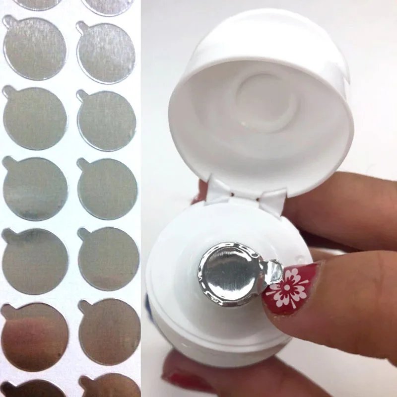 9/11/13/15/19/22/32/38mm Self-adhesive Aluminum Foil Sealing Sticker For Plastic Bottle Cosmetics Soft Tube Lotion Containers
