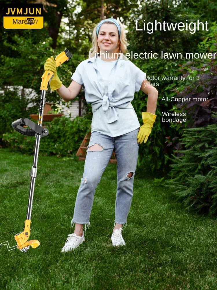 

Electric lawn mower Small household lawn mower Rechargeable Multifunctional lawn mower Weeding artifact