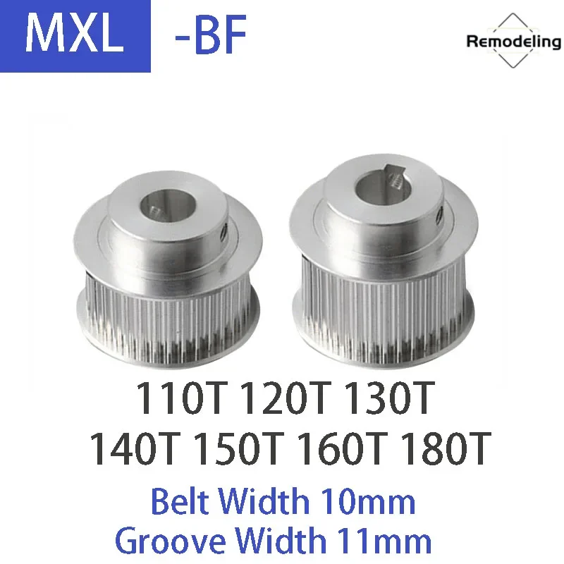 

1pcs MXL Timing Pulley Aluminum Alloy 110T 120T 130T 140T 150T 160T 180T Groove Width 11mm Belt Width 10mm Bore 8mm-14mm