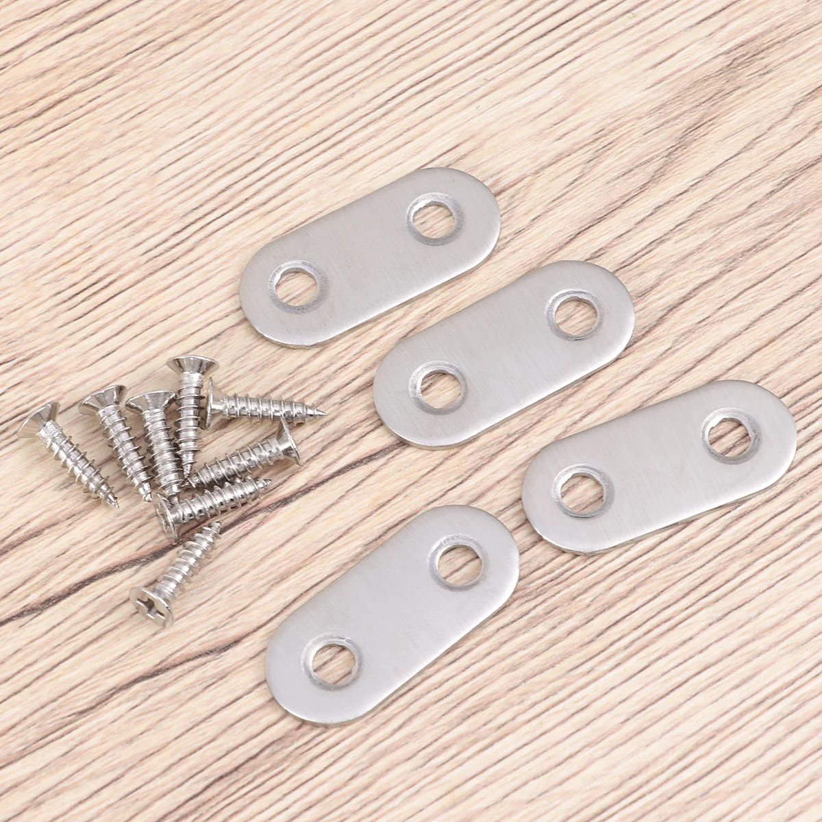 

30Pcs 37mm Flat Repair Plate Stainless Steel 2 Hole Fixing Plate Furniture Connecting Brace for Repairing Cracks