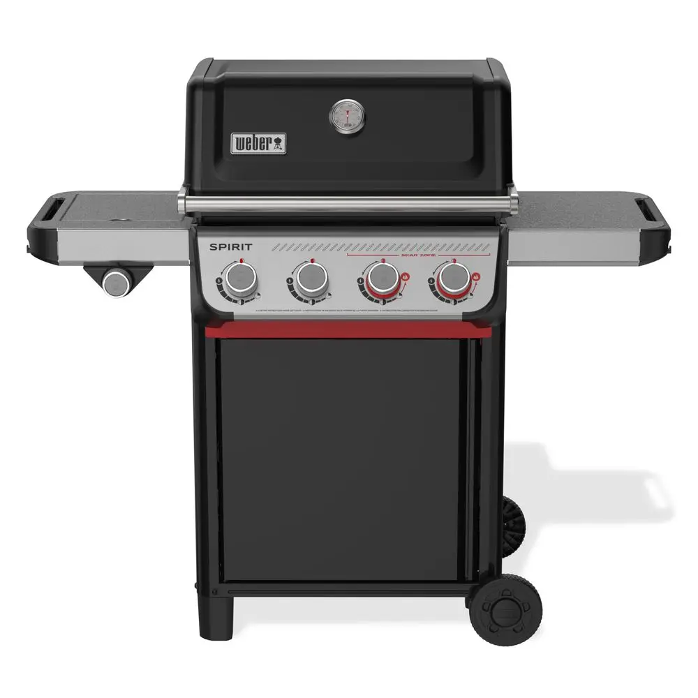 

Spirit E435 Liquid Propane Gas Grill for Outdoor Cooking, 4 Burners and 1 Side Burner, Black PorcelainEnameled CastIron Grates,