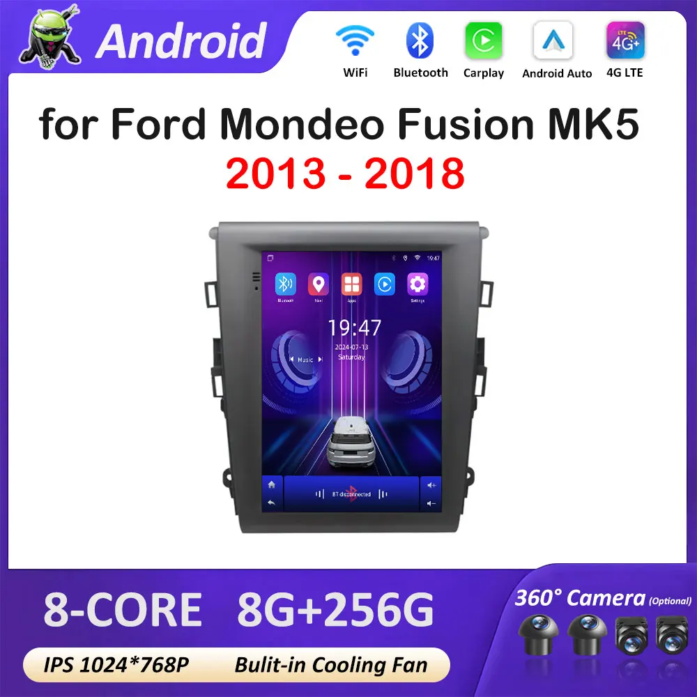 

for Ford Mondeo Fusion MK5 2013 2014 2015 2016 - 2018 Accessories GPS Navigation Android OS Wireless Carplay Bluetooth Head Unit