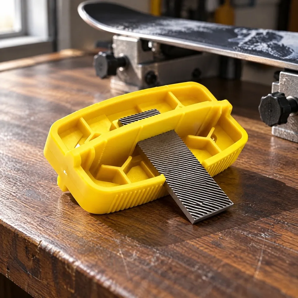 Ski Edge Sharpener Featuring Multi-Angle Capability Diamond Abrasive Discs and Metal File for All Conventional Ski Types