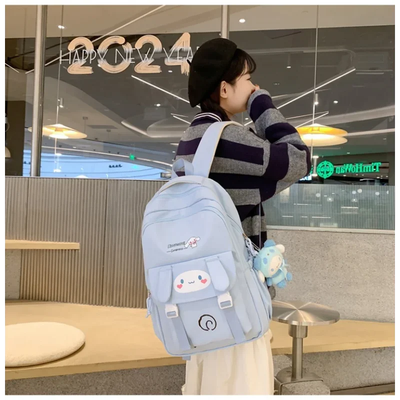 Sanrio New Clow M Student Schoolbag Large Capacity Shoulder Pad Casual and Lightweight Cute Cartoon Backpack