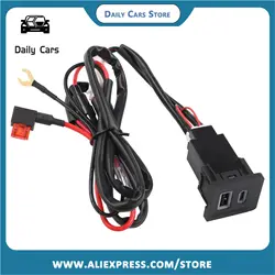 Dual USB-C PD Charger Car Dual USB Charger Wide Temperature Range Electronic Components For Multivan T5 2008-2012