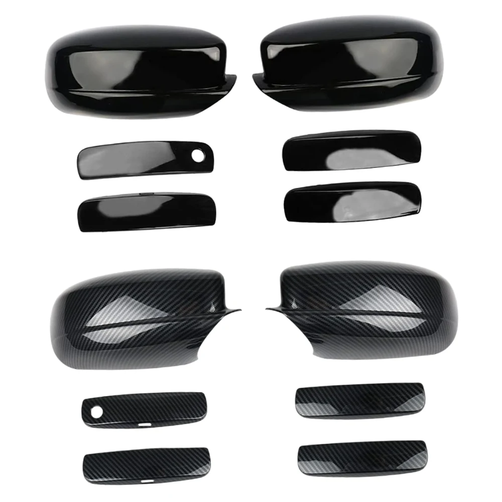 

Для Dodge Charger 2011-2024 2 шт. Автомобильное левое и правое боковое крыло, чехлы для зеркал заднего вида, накладка на корпус, глянцевое углеродное волокно, черный