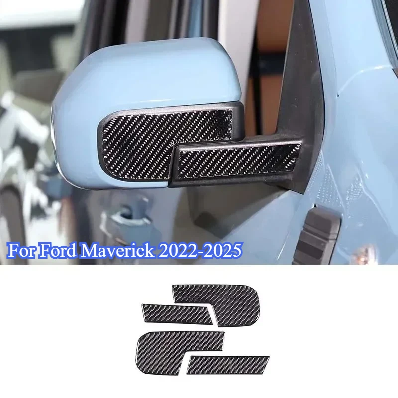 

For Ford Maverick 2022-2025 Carbon Fiber Car Rearview Mirror Anti-scratch Trim Sticker Car Exterior modification Accessories