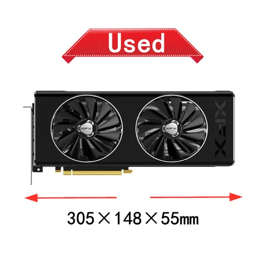 Imagen 2 del producto XFX-tarjeta gráfica de oficina RX 5700XT RX5700 XT, 8GB, GPU, AMD RadeonRX 5700XT, tarjetas de vídeo, tarjeta de pantalla de PC de escritorio, mapa de Juegos de ordenador DP