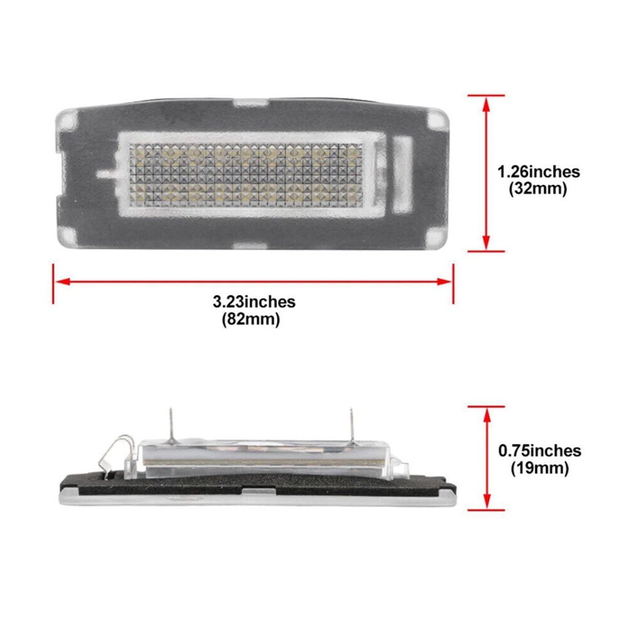 Car LED License Plate Light 673001401 for Maserati Ghibli M157 2014-2020 Car Number Plate Lamp