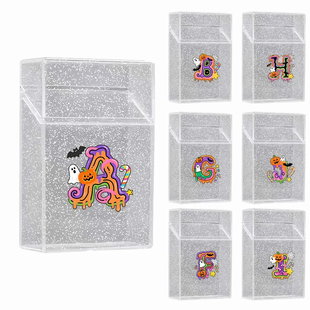 

Portable Magnetic Cigar Storage Box Plastic Dustproof Cigarette Box Creative Tobacco Storage Device Halloween Gift Candy Pattern