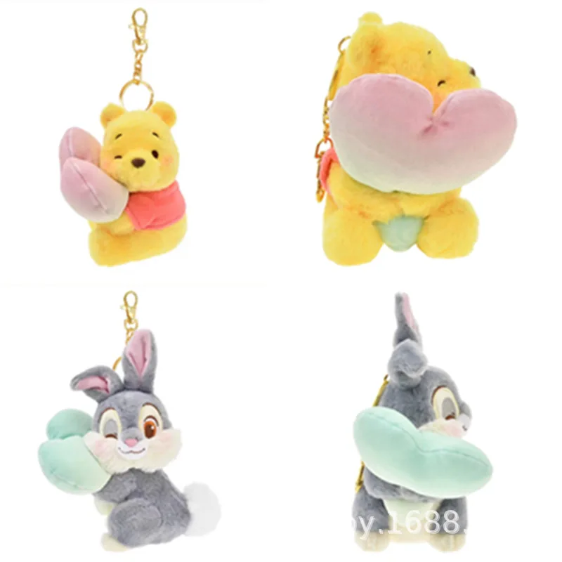 11 سنتيمتر لطيف الكرتون Kawaii بوه الدب دامبو غرزة احتضان الحب أفخم دمية حقيبة سلسلة مفاتيح قلادة لعبة هدية