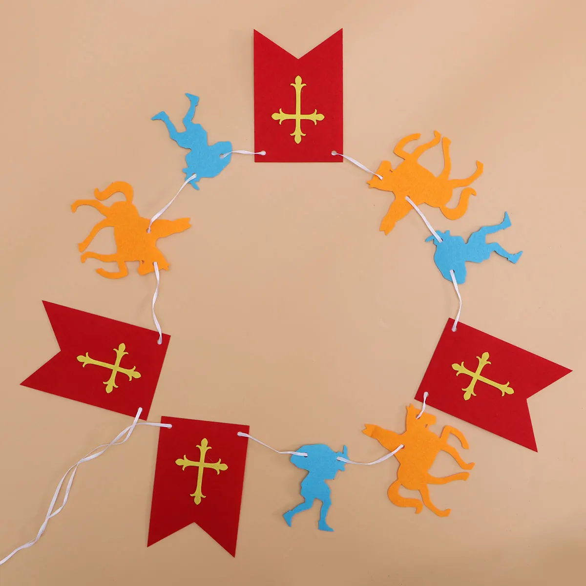 

3M Day Non woven Bunting Banner Pull Flags for Hanging Wall Window Tree Branch Home Decoration Festive Saint