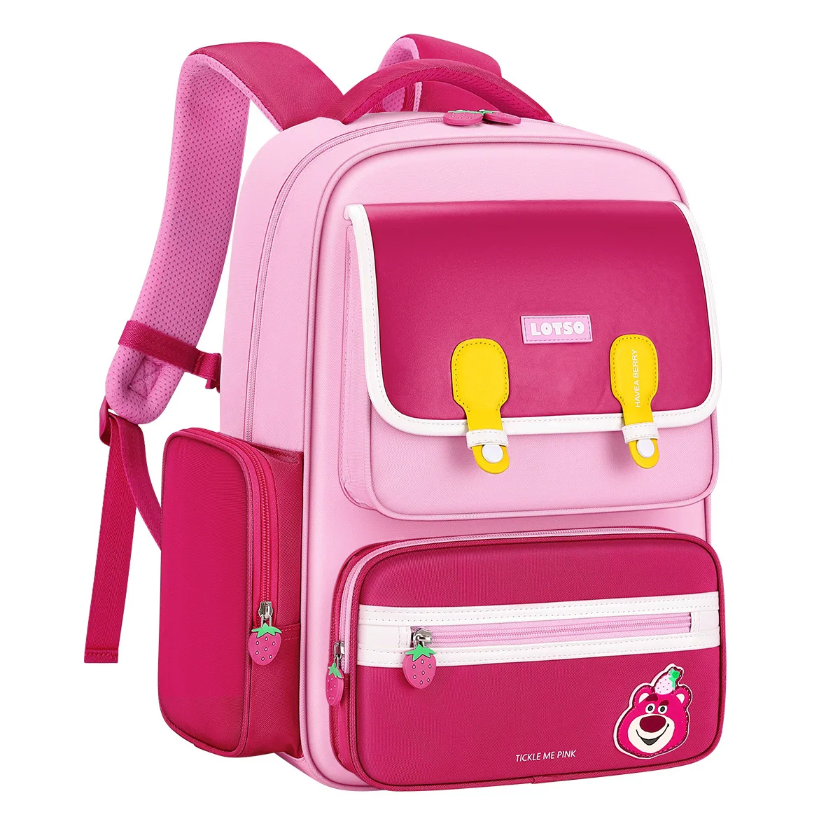 Disney Lotso Girl School Bag Grade 2-6 Primary Student Shoulder Orthopedic Backpack Large Capacity Light Kids Gifts Mochilas