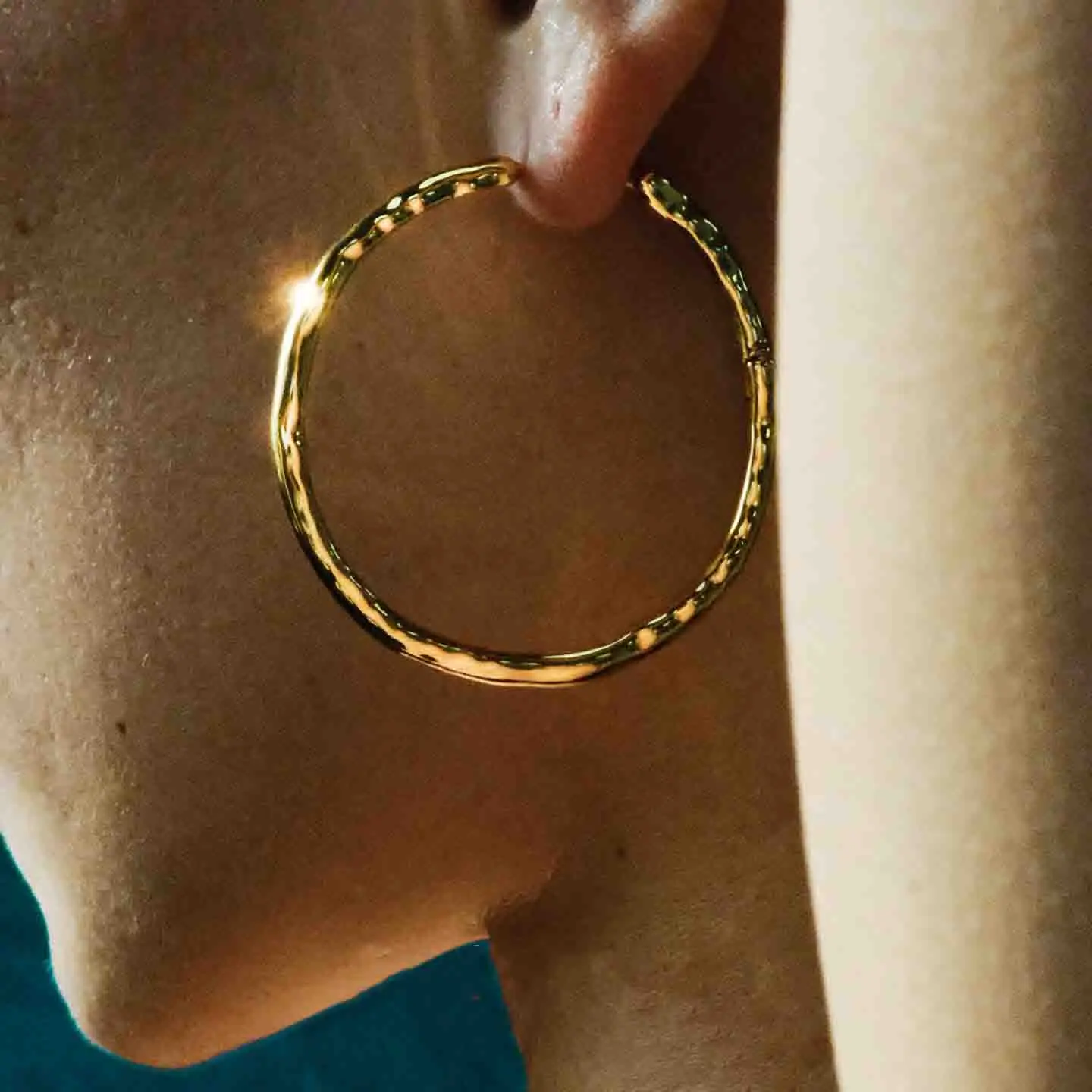 

Fashion Copper Plated 18K Gold Silver Big Circle Hoop Earrings Woman Europe America Party Jewelry Trend