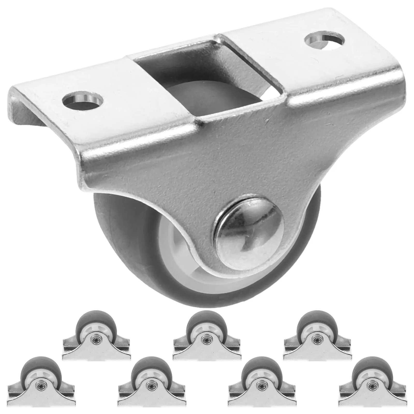

8Pcs Heavy-Duty Tpe Drawer Casters with Sturdy Plate for Smooth Quiet Movement on Plastic Wood Furniture Storage Boxes Cabinets