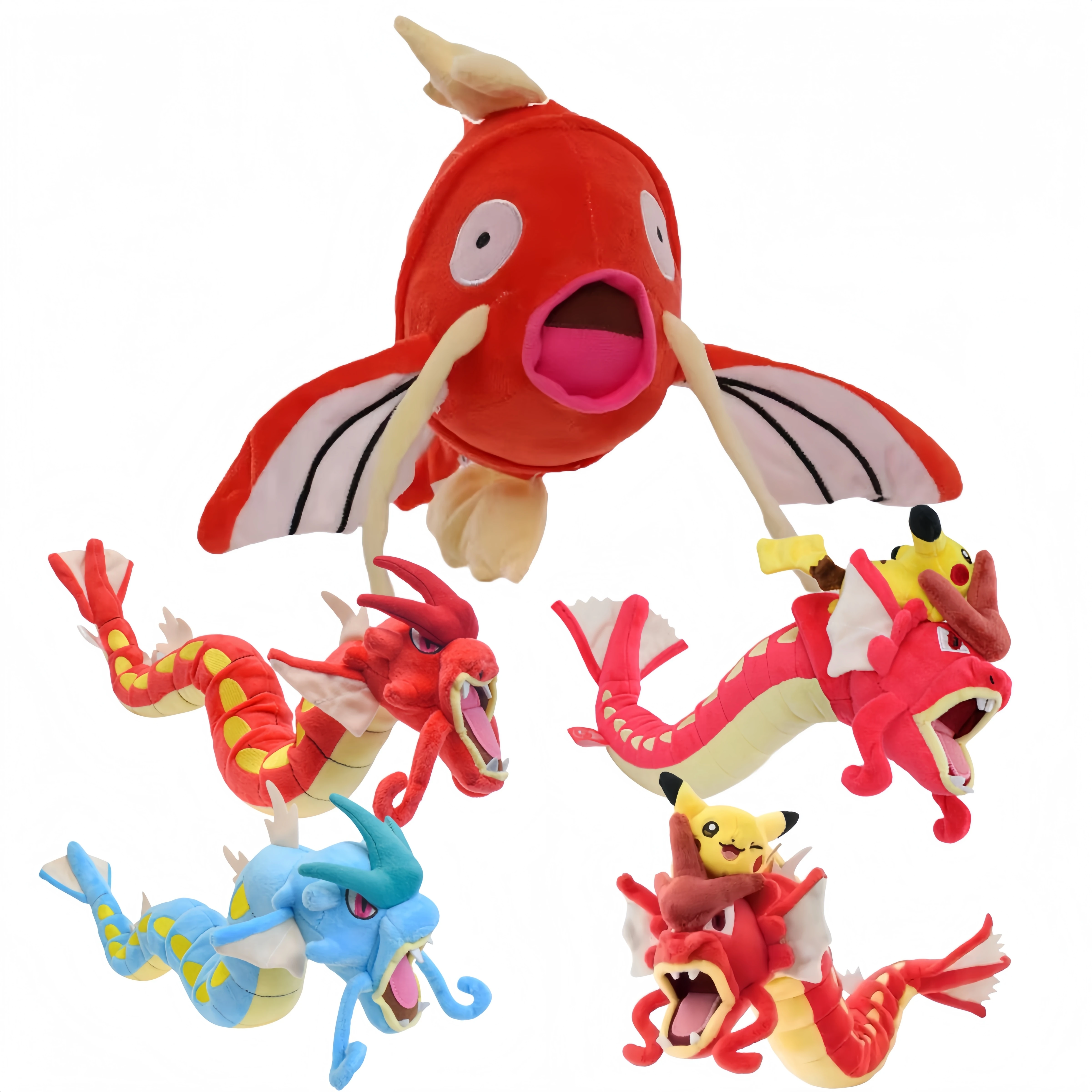 Elf Magikarp Pokemon Plüschtiere Gyarados Glänzender Gyarados Stoffpuppe Hobbysammlung Niedliche Anime Rote Fischpuppe Cartoon Geschenk