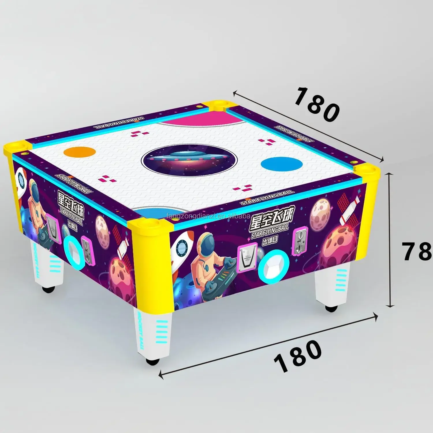 Luxury hot air hockey coin-operated large video game Guangzhou air hockey pool children 4 player hockey manufacturers